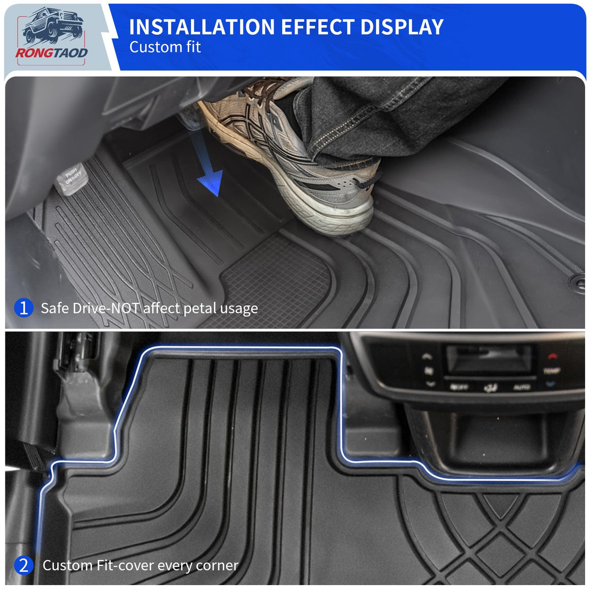 Rongtaod third-row mat protecting rear passenger floor