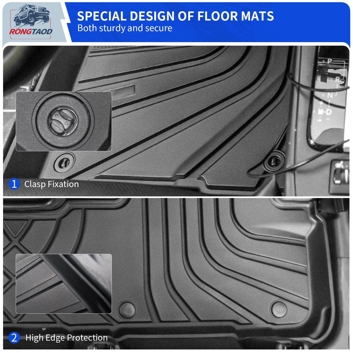Rongtaod trunk cargo liner with backrest protecting cargo area