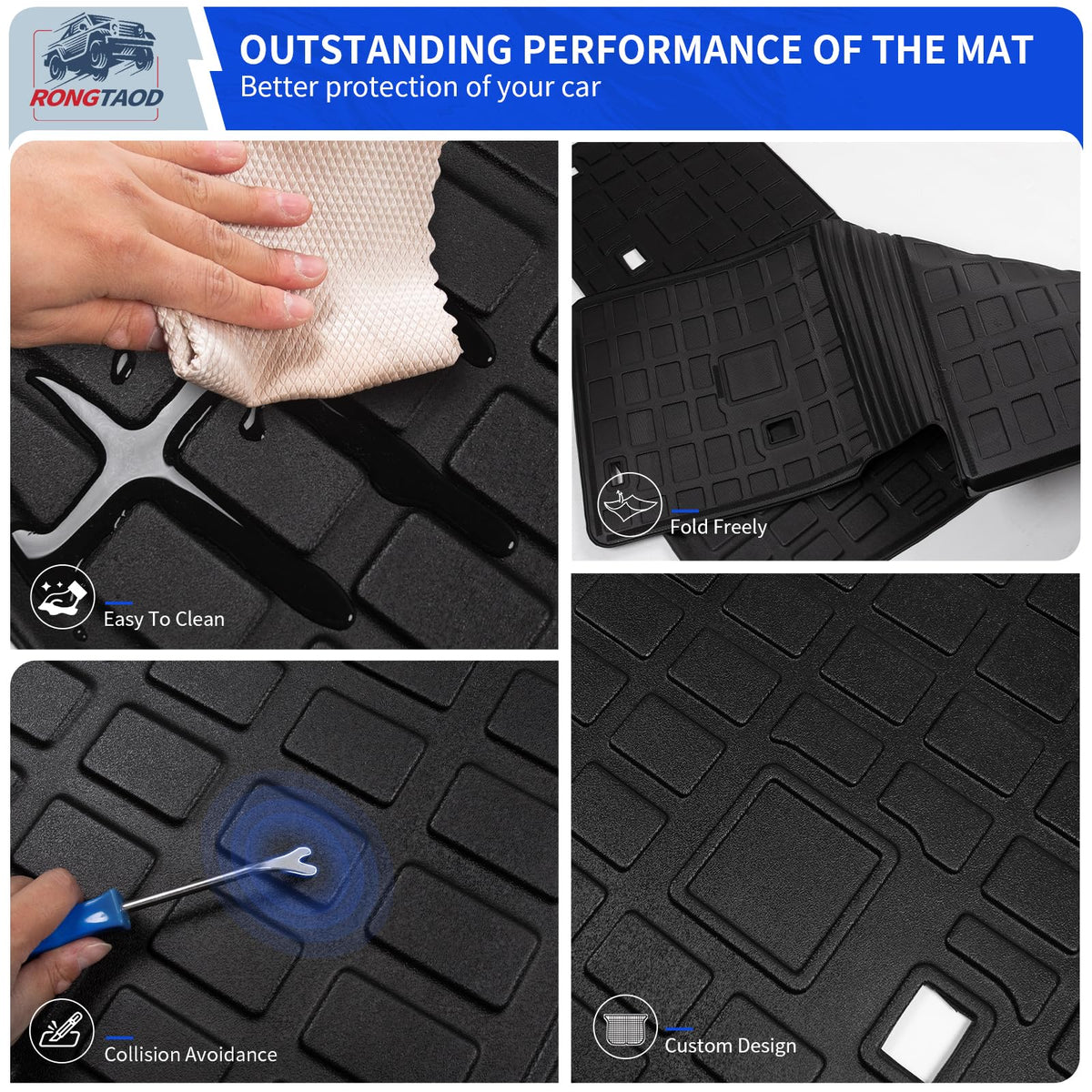 Rongtaod product packaging including buckles and Velcro fasteners shown