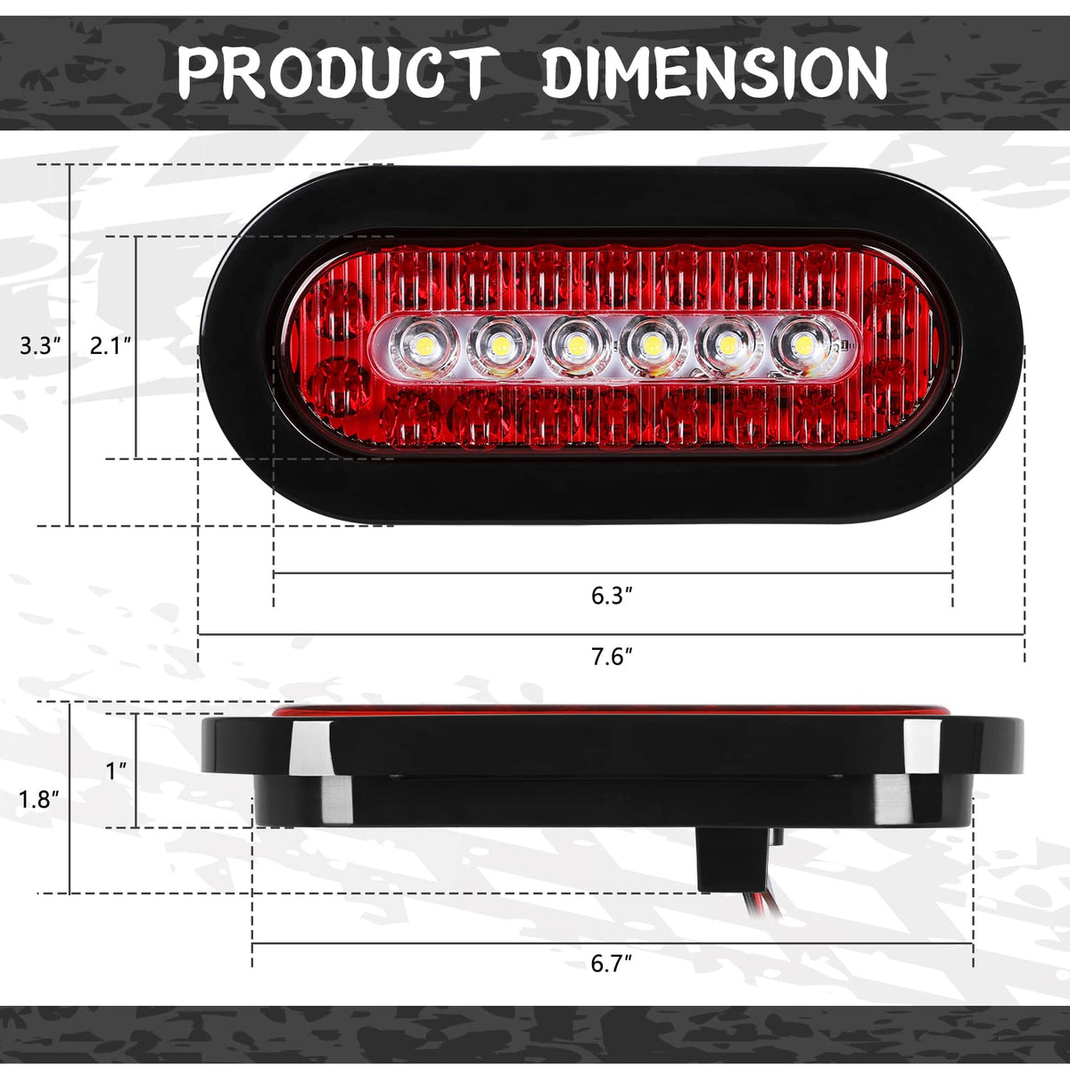 RONSTA close-up of 24 LED diode array delivering high visibility