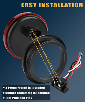 Ronybuy rear view of molded 3-prong plug and wiring for reliable connection and corrosion resistance