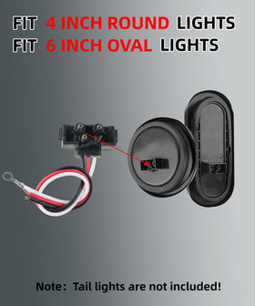 Ronybuy color-coded red black white wires with ring terminal for secure grounding