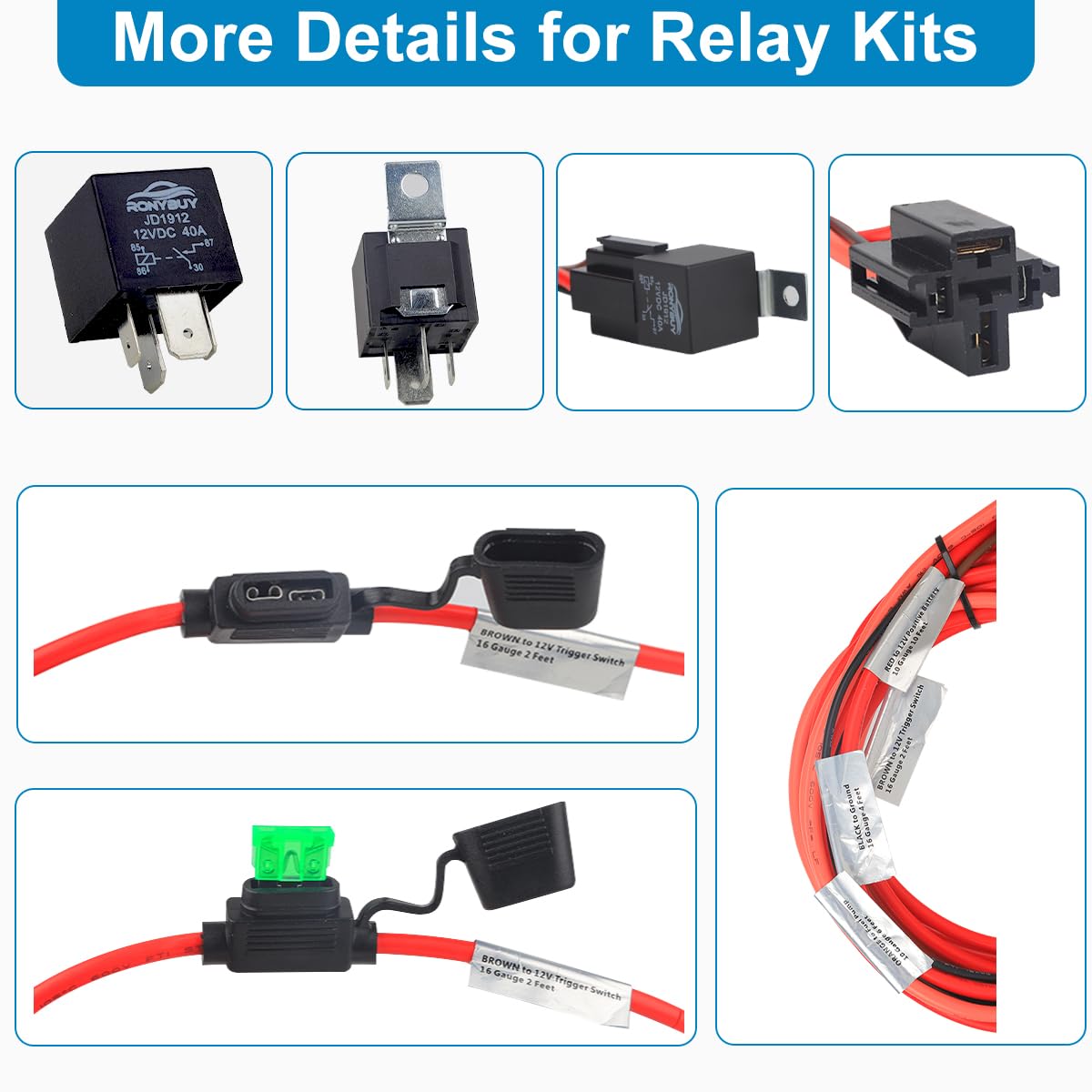 Ronybuy installed in engine bay demonstrating tidy, secure relay placement