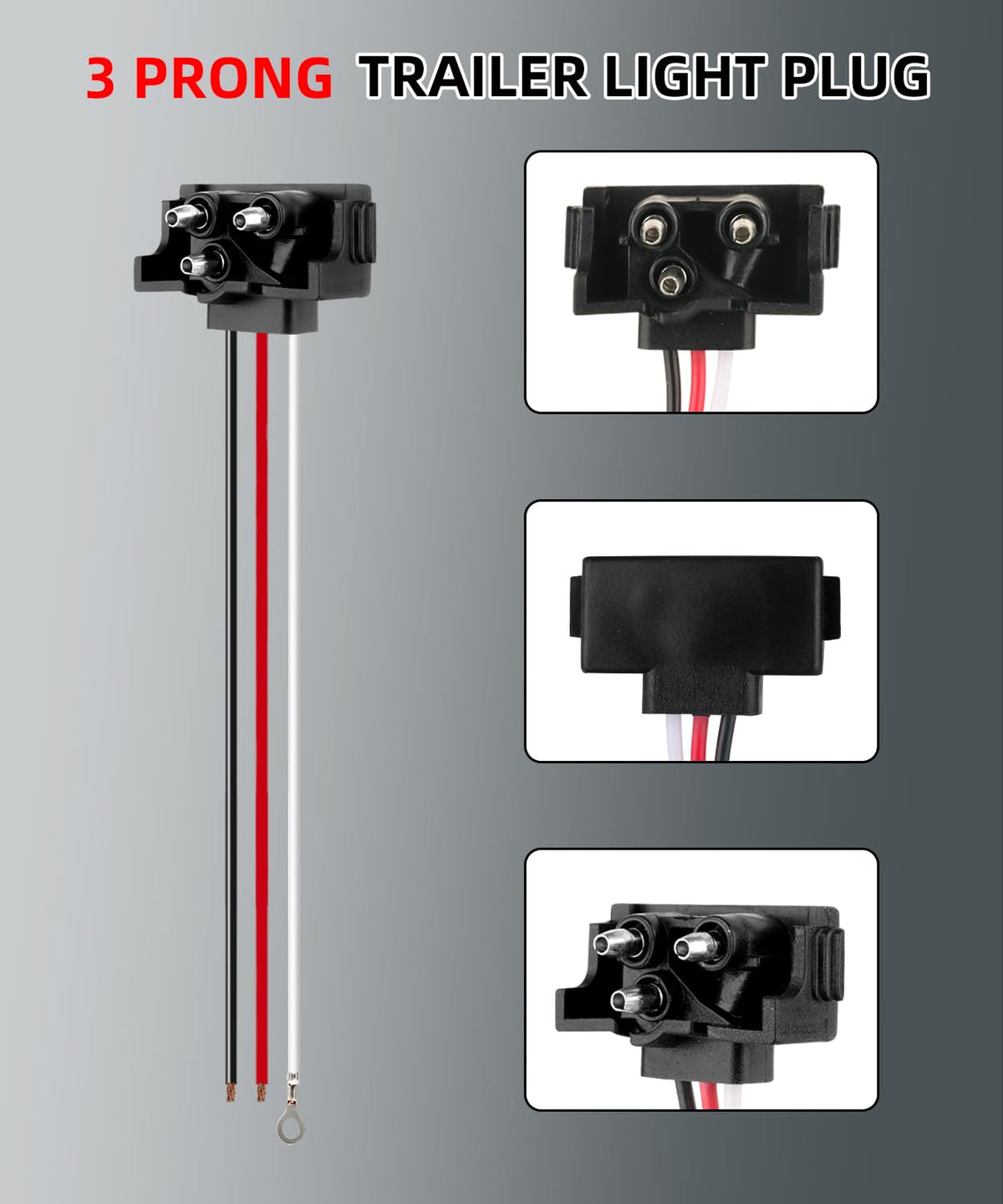 Ronybuy installed pigtail on 6-inch oval light showing compatibility and alignment