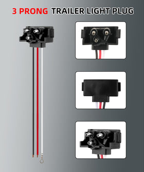 Ronybuy installed pigtail on 6-inch oval light showing compatibility and alignment