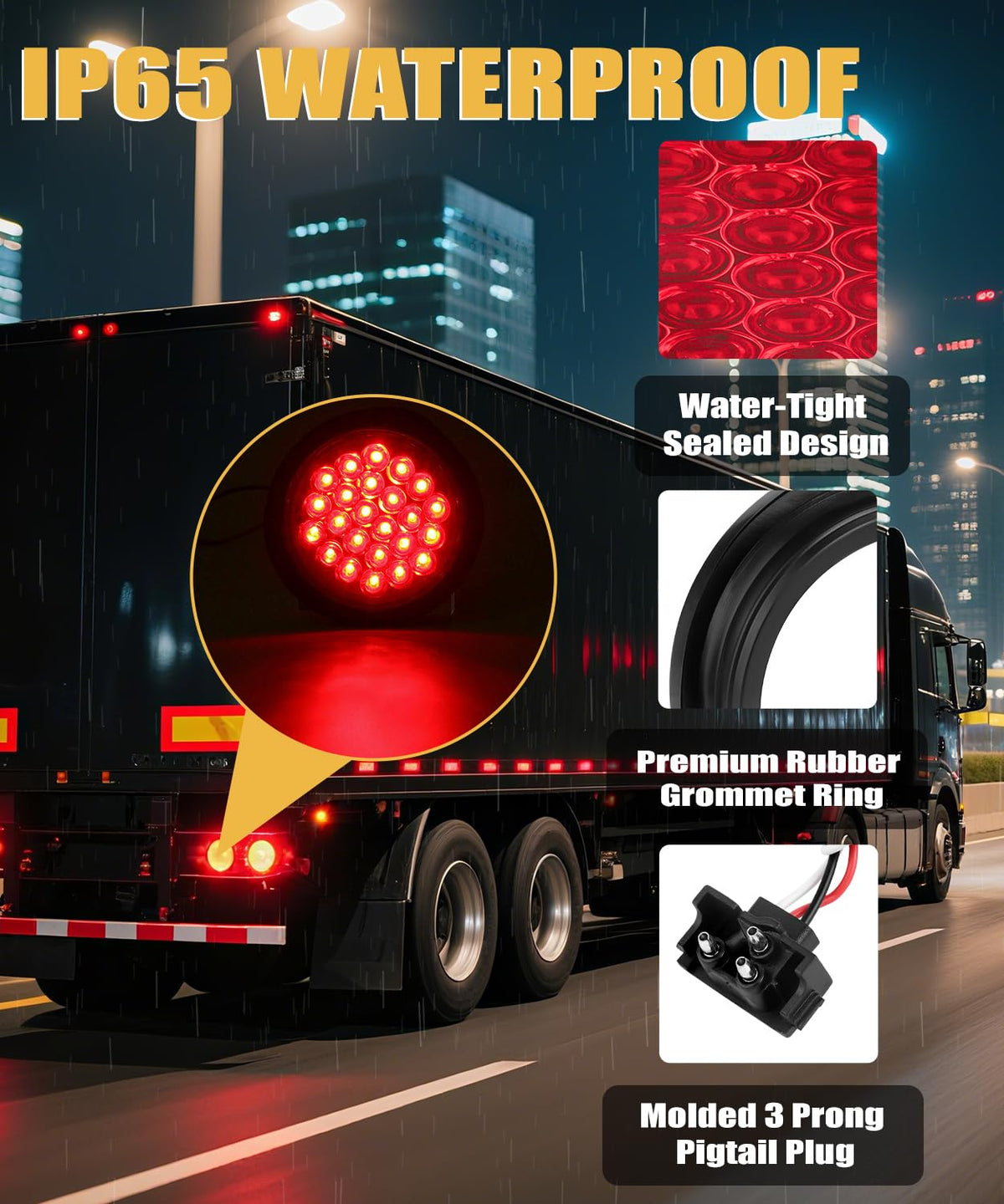 Ronybuy lights installed on truck/RV rear emphasizing uniform appearance and road-ready safety