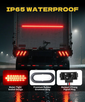 Ronybuy lifestyle night shot on trailer showing clear signaling for safer towing
