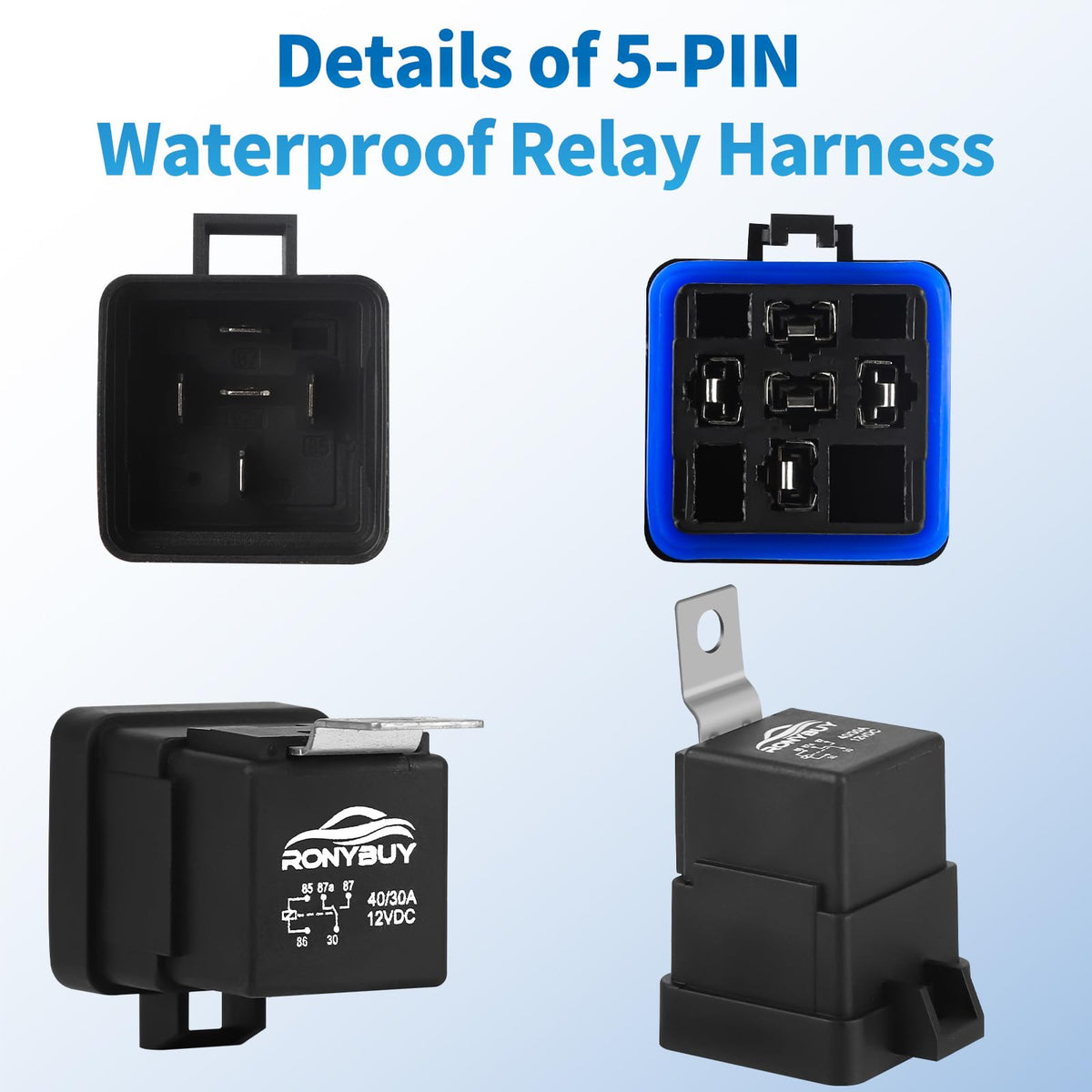 Ronybuy sealed terminal detail demonstrating waterproof protection and dust resistance