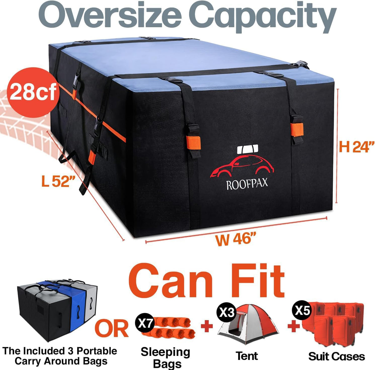 RoofPax packed into its storage bag showing compact portability and easy storage benefit