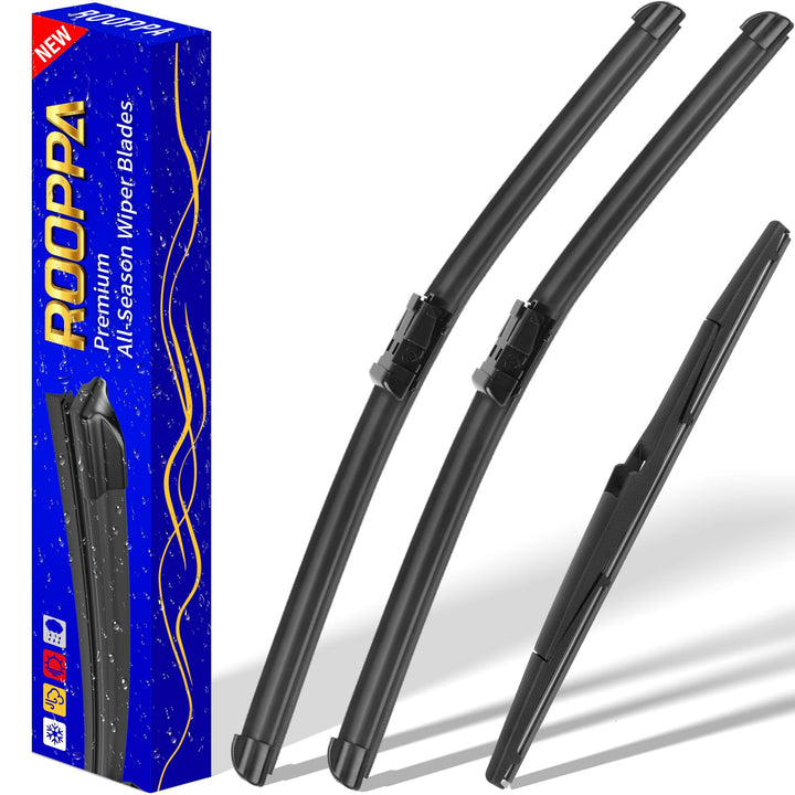 Rooppa front packaging showing complete 3-wiper kit and sizes