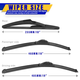 Rooppa blade close-up showing rubber edge for streak-free wiping benefit