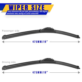 Rooppa blade close-up of rubber edge for smoother windshield clearing