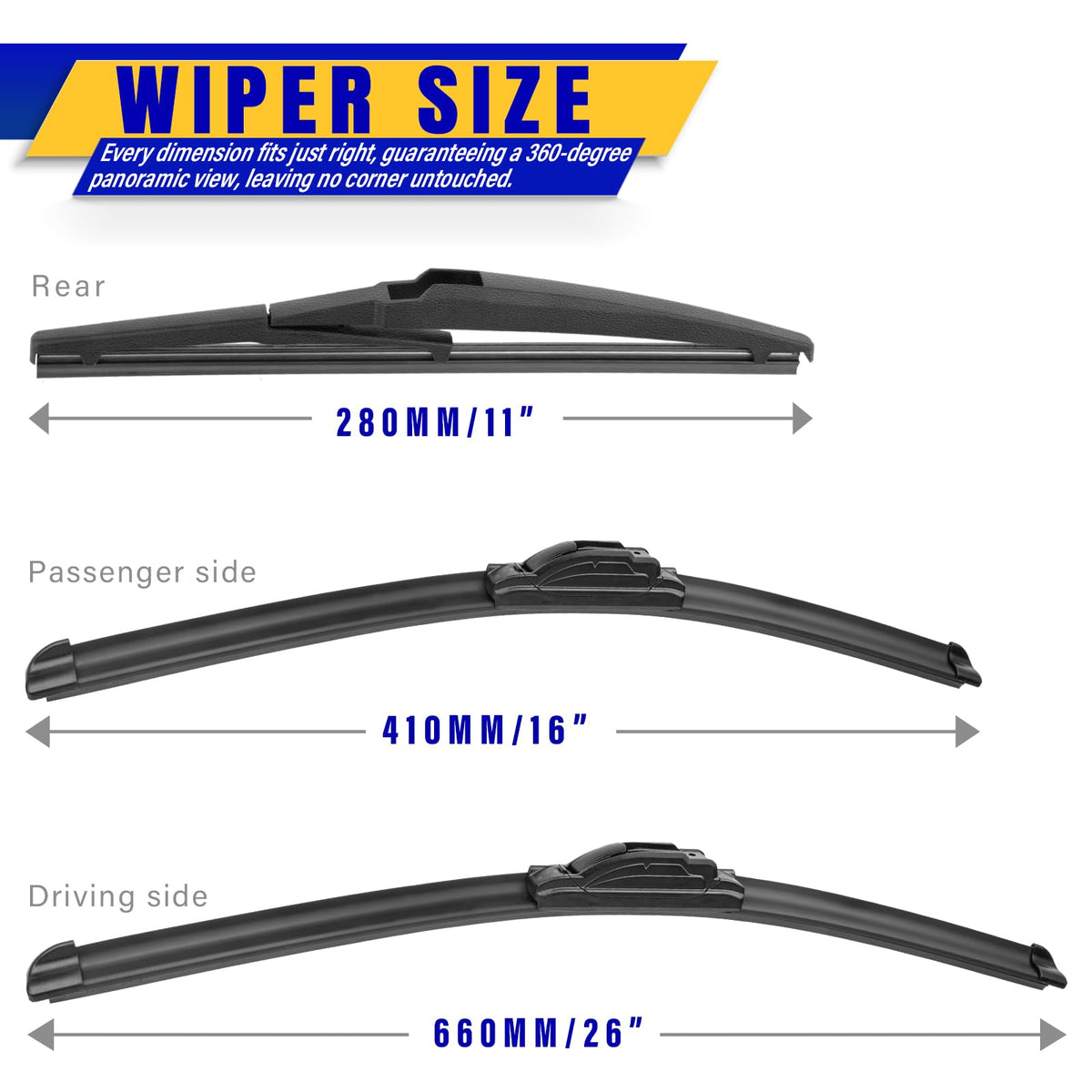 Rooppa blade close-up on rubber edge highlighting smooth water clearing