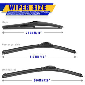 Rooppa blade close-up on rubber edge highlighting smooth water clearing