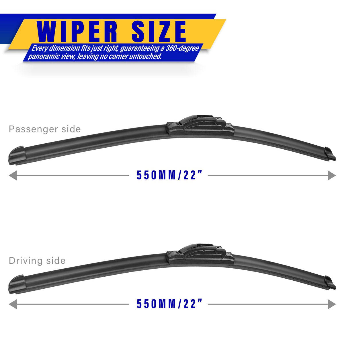 Rooppa close-up of rubber wiping edge for smooth streak-free clarity