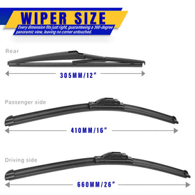 Rooppa rubber blade edge close-up showing smooth streak-free wiping