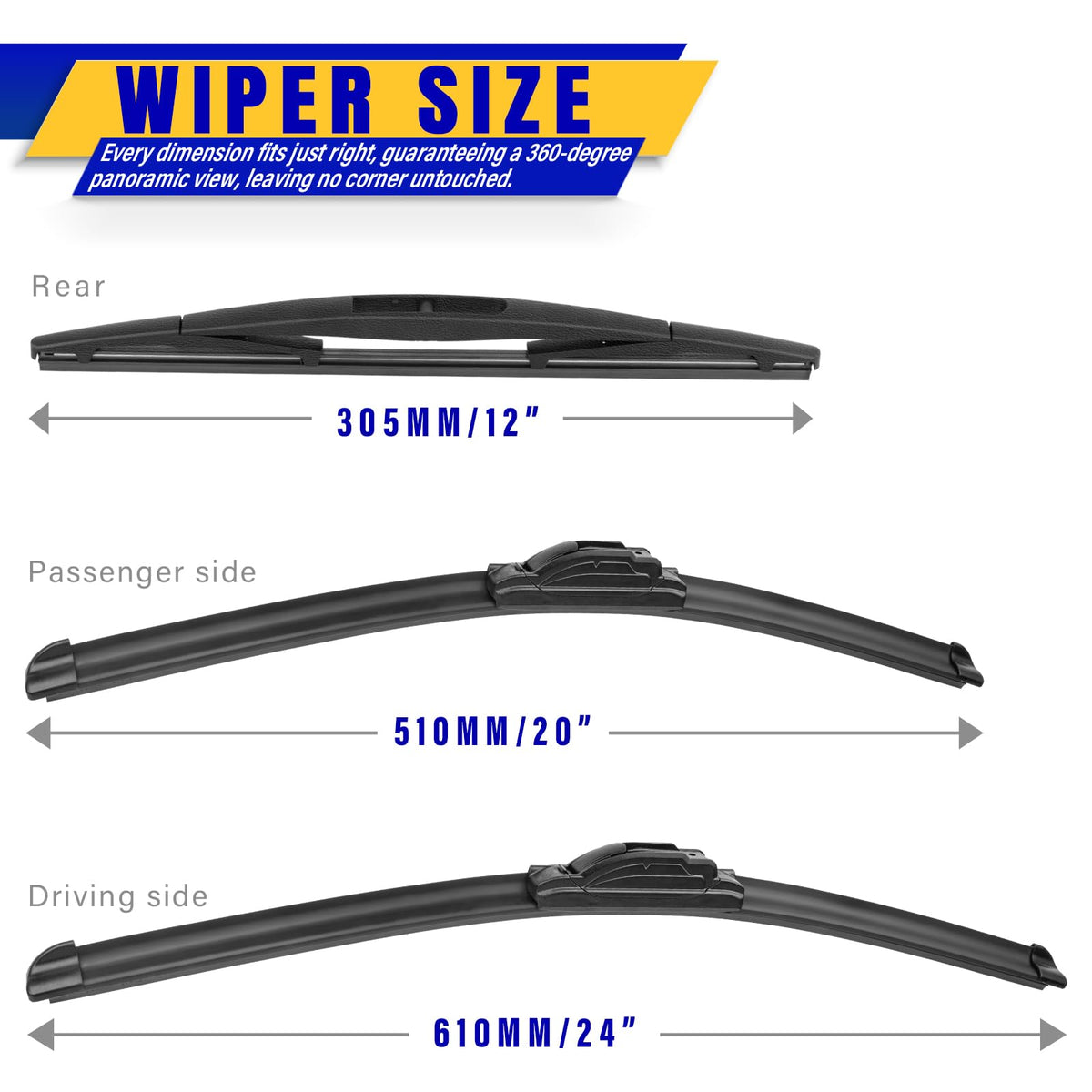 Rooppa blade profile close-up showing rubber edge for streak-free wiping