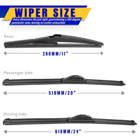 Rooppa blade profile close-up highlighting smooth rubber edge for streak-free wipe