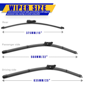 Rooppa close-up of rubber edge demonstrating smooth streak-free wipe
