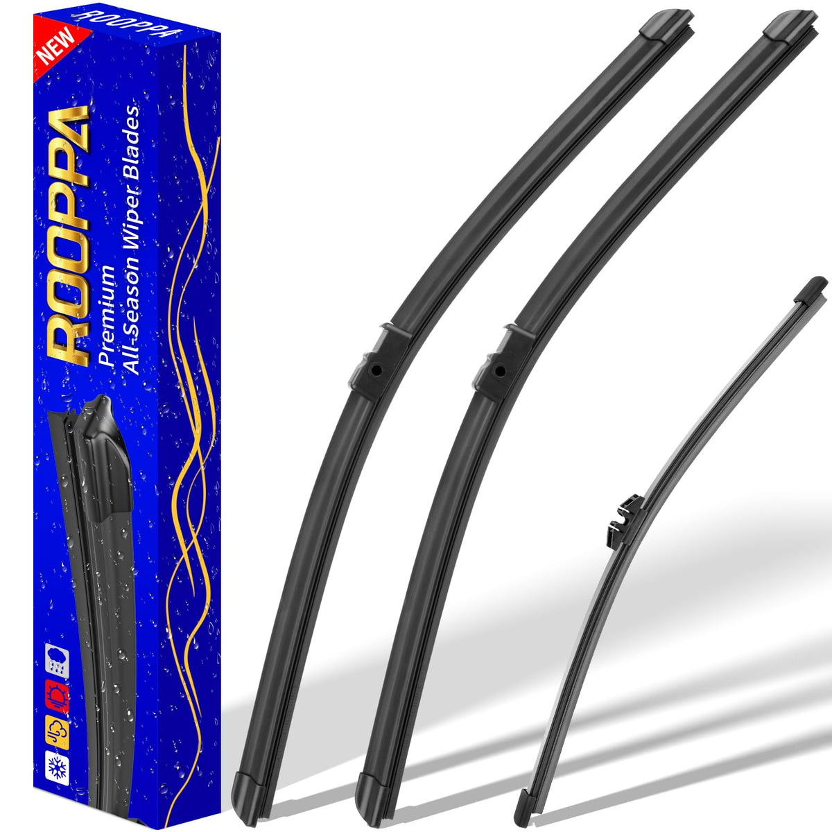 Rooppa front packaging showing BMW X3 compatible set and easy install benefit