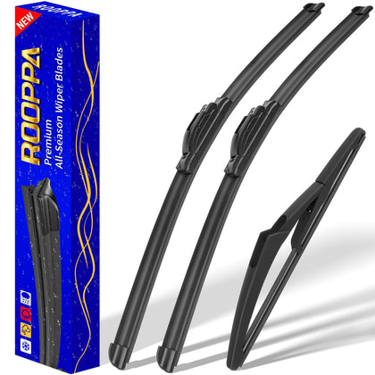 Rooppa front packaging showing three wiper blades and brand for easy identification