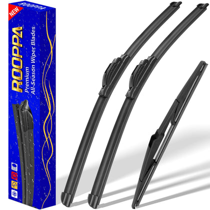 Rooppa front packaging showing three-blade set and fitment benefit