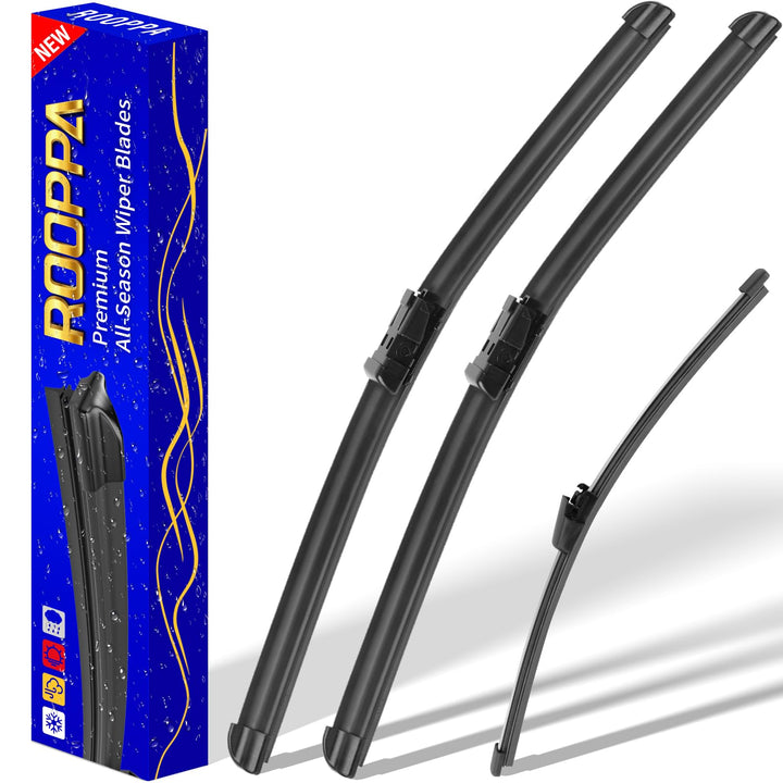 Rooppa front packaging showing Tiguan replacement set and contents for easy fit