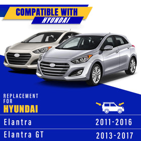Rooppa blade mounted on Elantra GT passenger side providing quiet operation