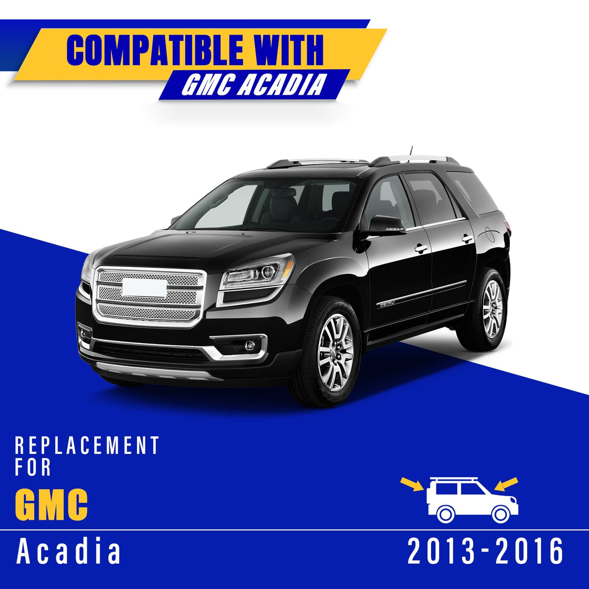 Rooppa blades installed on GMC Acadia windshield improving wet-weather visibility