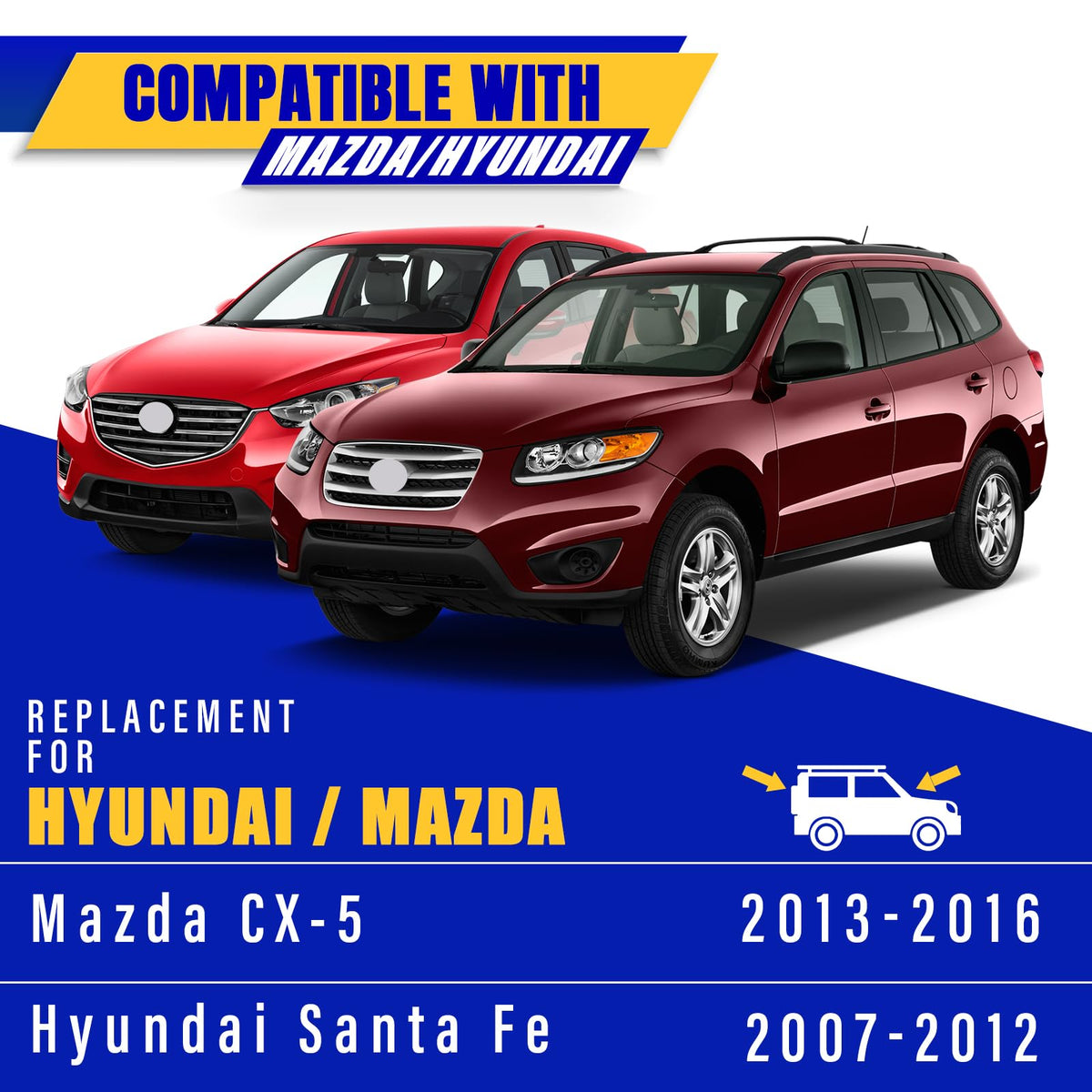 Rooppa blade on Hyundai Santa Fe windshield enhancing rain clearing