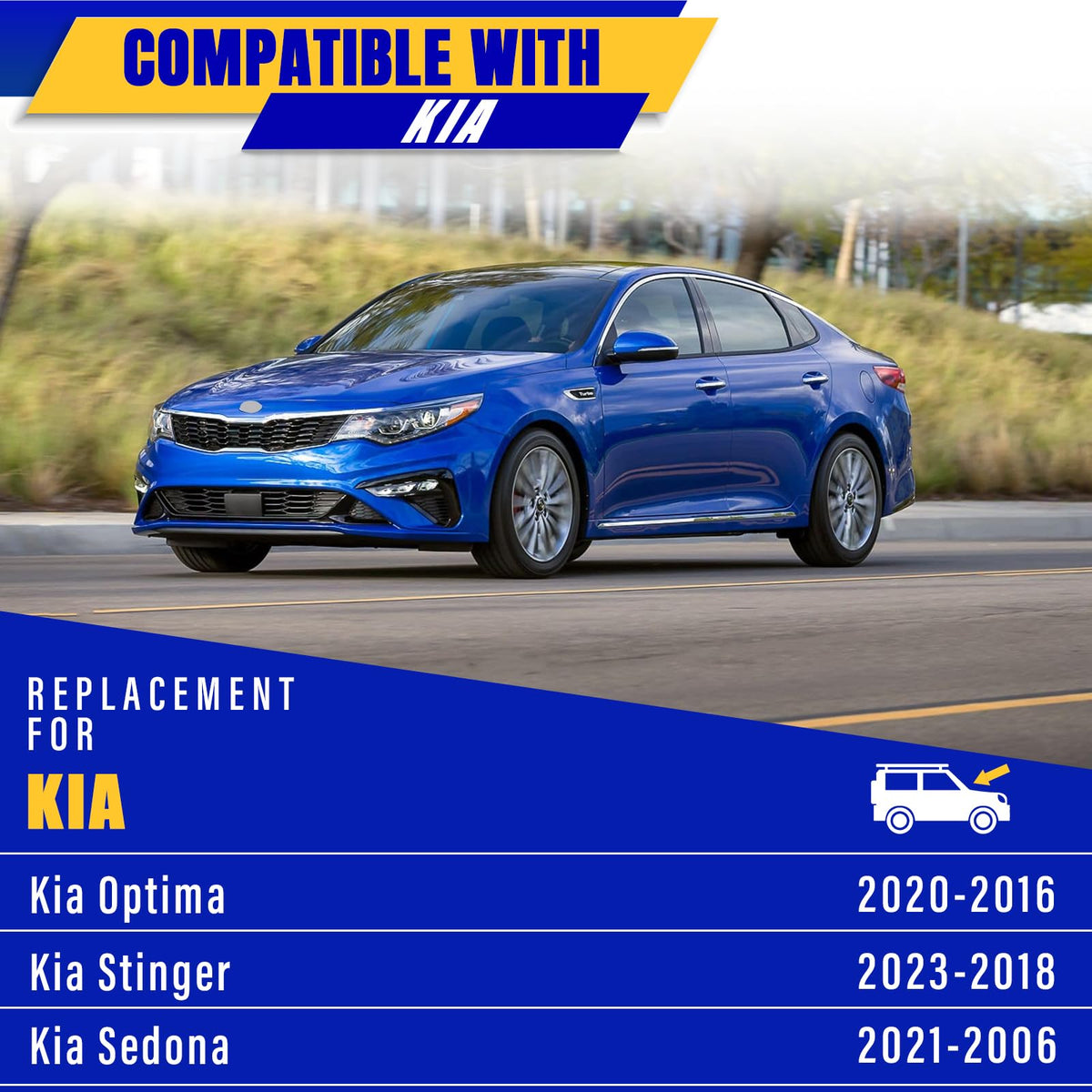 Rooppa wipers installed on Kia Optima windshield providing clear vision in rain