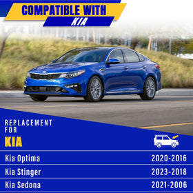Rooppa wipers installed on Kia Optima windshield providing clear vision in rain