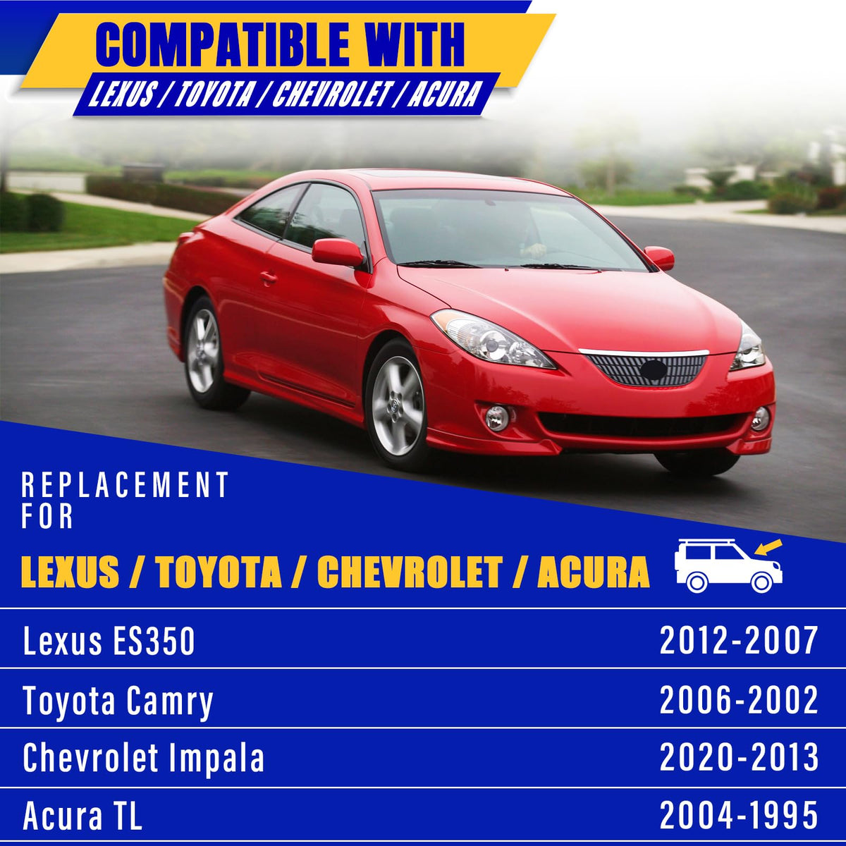 Rooppa blades installed on Lexus ES350 windshield providing clear sightlines in rain