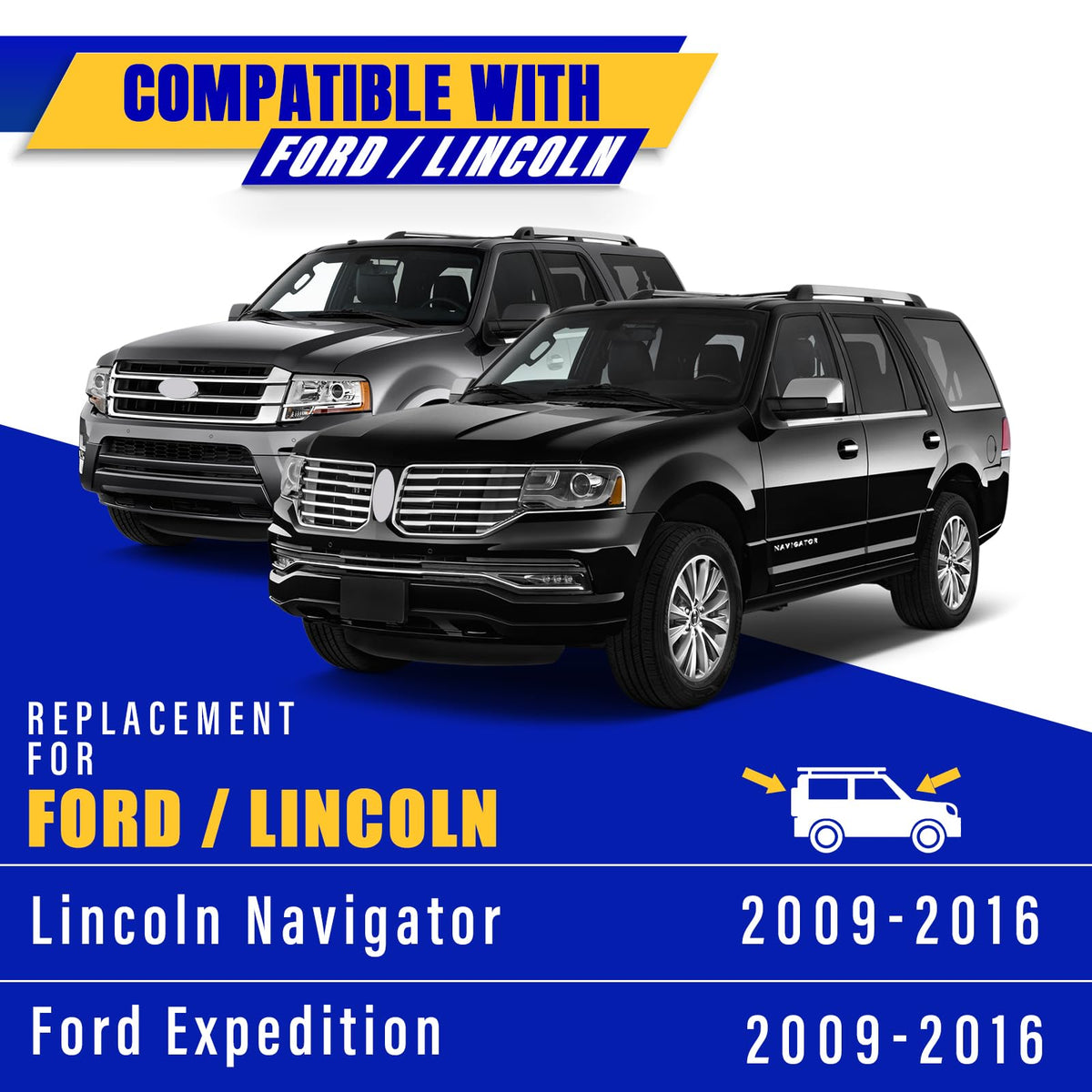 Rooppa wiper blades fitted on Lincoln Navigator improving driver sightlines
