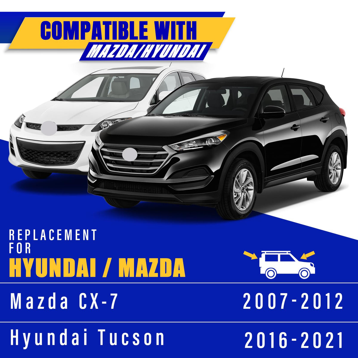 Rooppa blade installed on Mazda CX-7 driver side for clear visibility