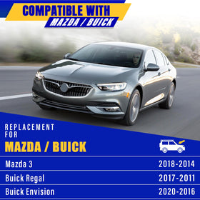 Rooppa blade installed on Mazda 3 passenger side enhancing rain clearing