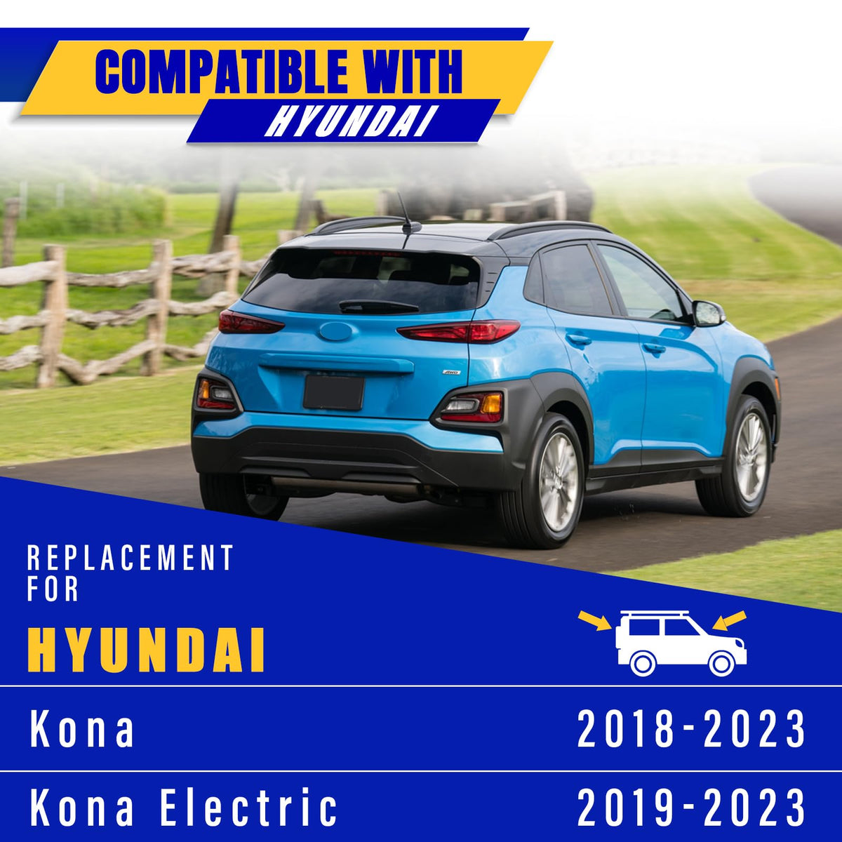 Rooppa rear 11-inch blade fitted on Kona Electric for tidy rear visibility