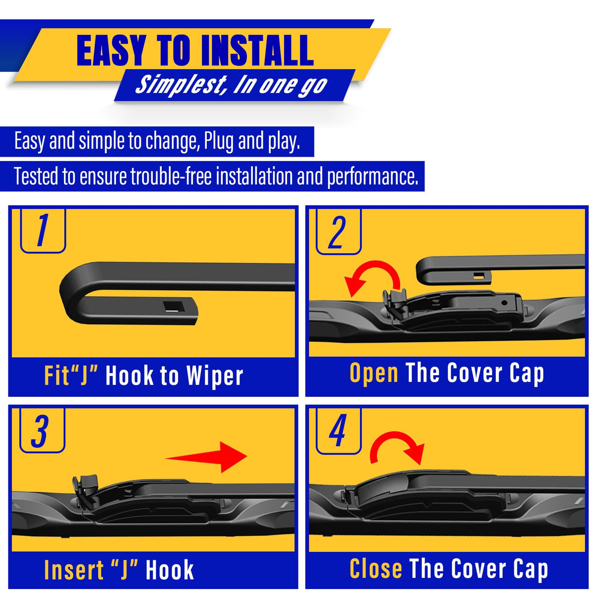 Rooppa blades clearing windshield during rainy drive for safer sightlines