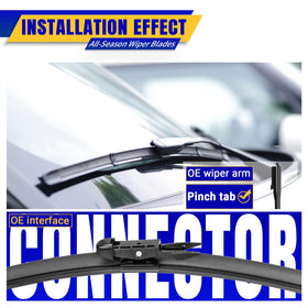 Rooppa 21-inch passenger blade detail showing smooth edge for streak-free clears
