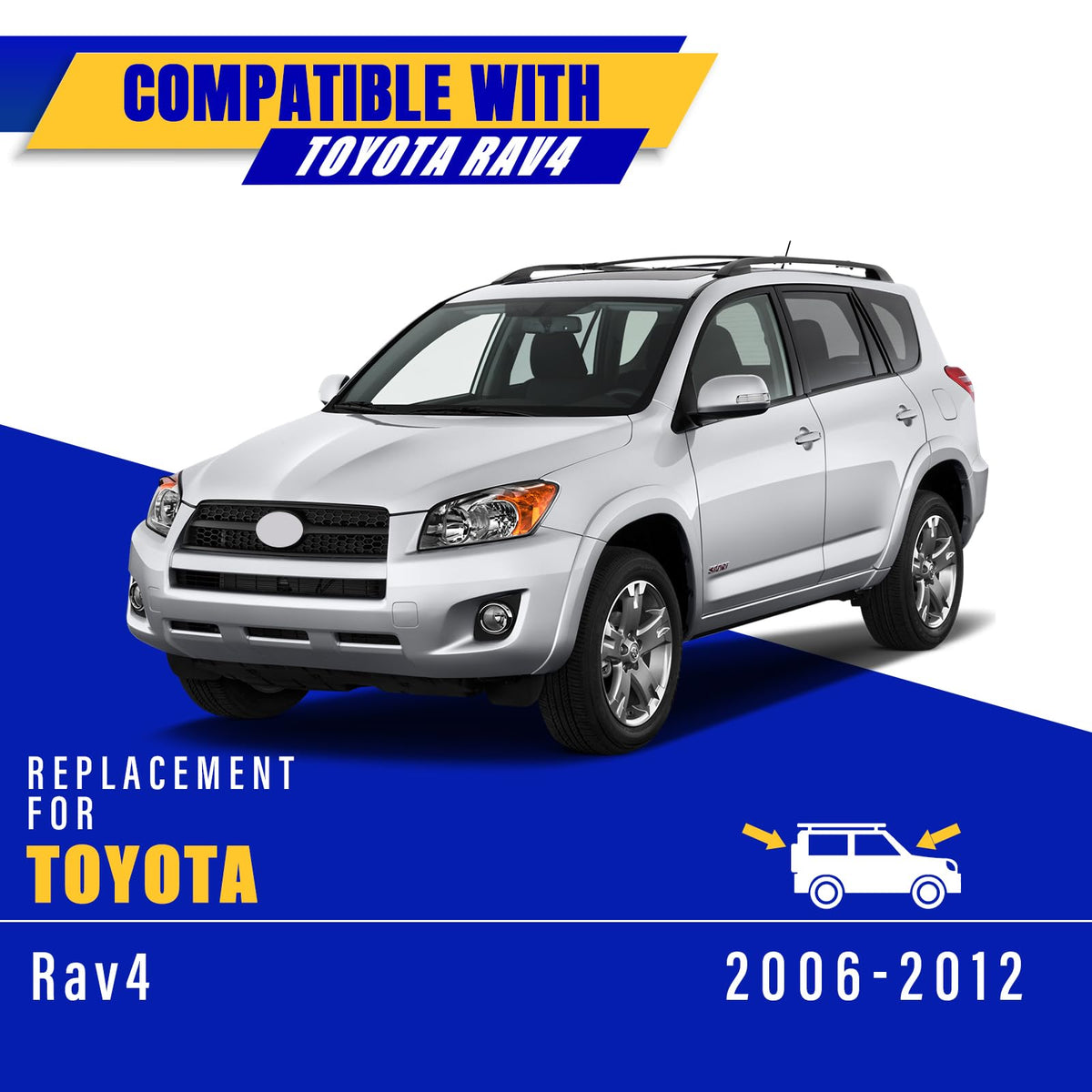 Rooppa blades installed on RAV4 windshield demonstrating easy, fast fit