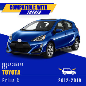 Rooppa wipers installed on Toyota Prius C windshield improving visibility