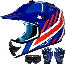 Roozo front view helmet pack shows DOT compliance and ready-to-ride protection