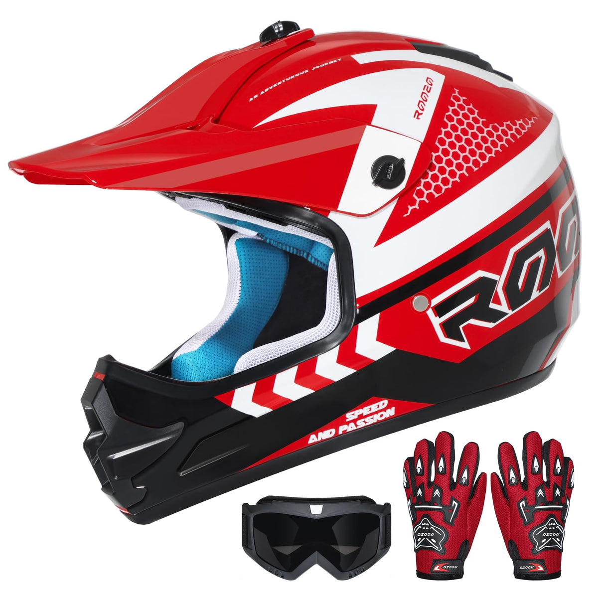ROOZO helmet front view showing full-face protection and clear benefit of coverage