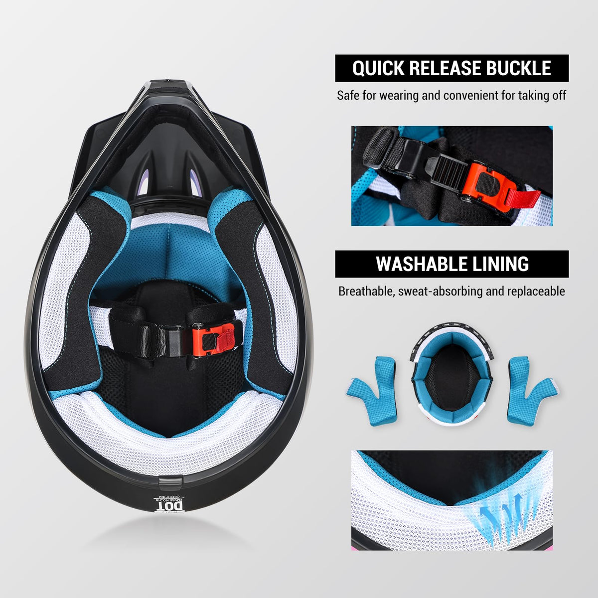 ROOZO helmet side vents close-up illustrating airflow system and cooling benefit
