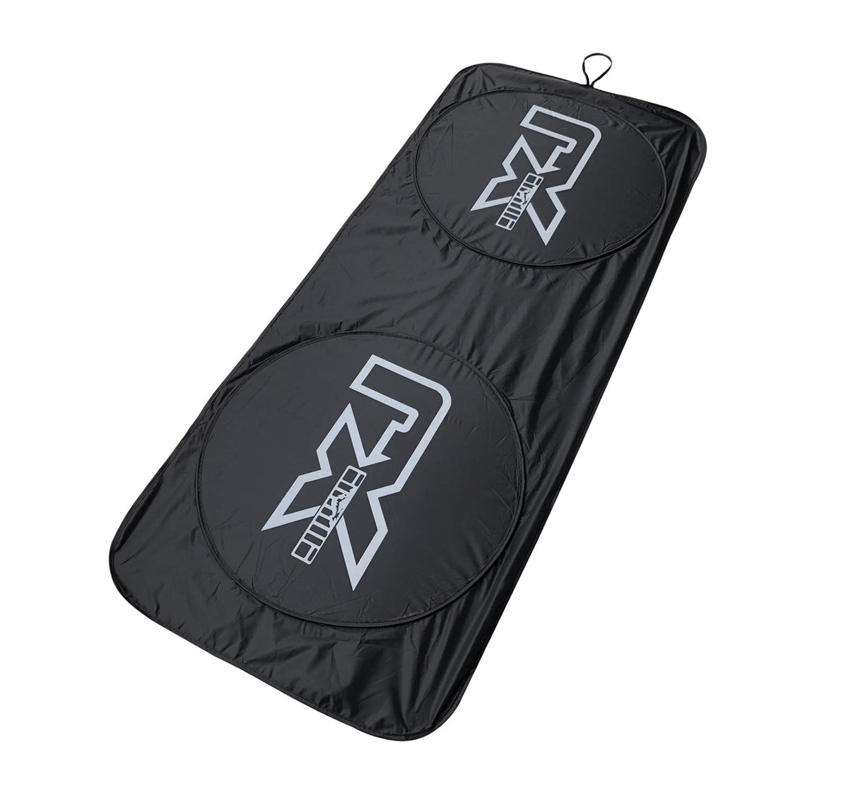 Rorex Cherokee XJ sunshade folded in storage pouch for simple transport and protection