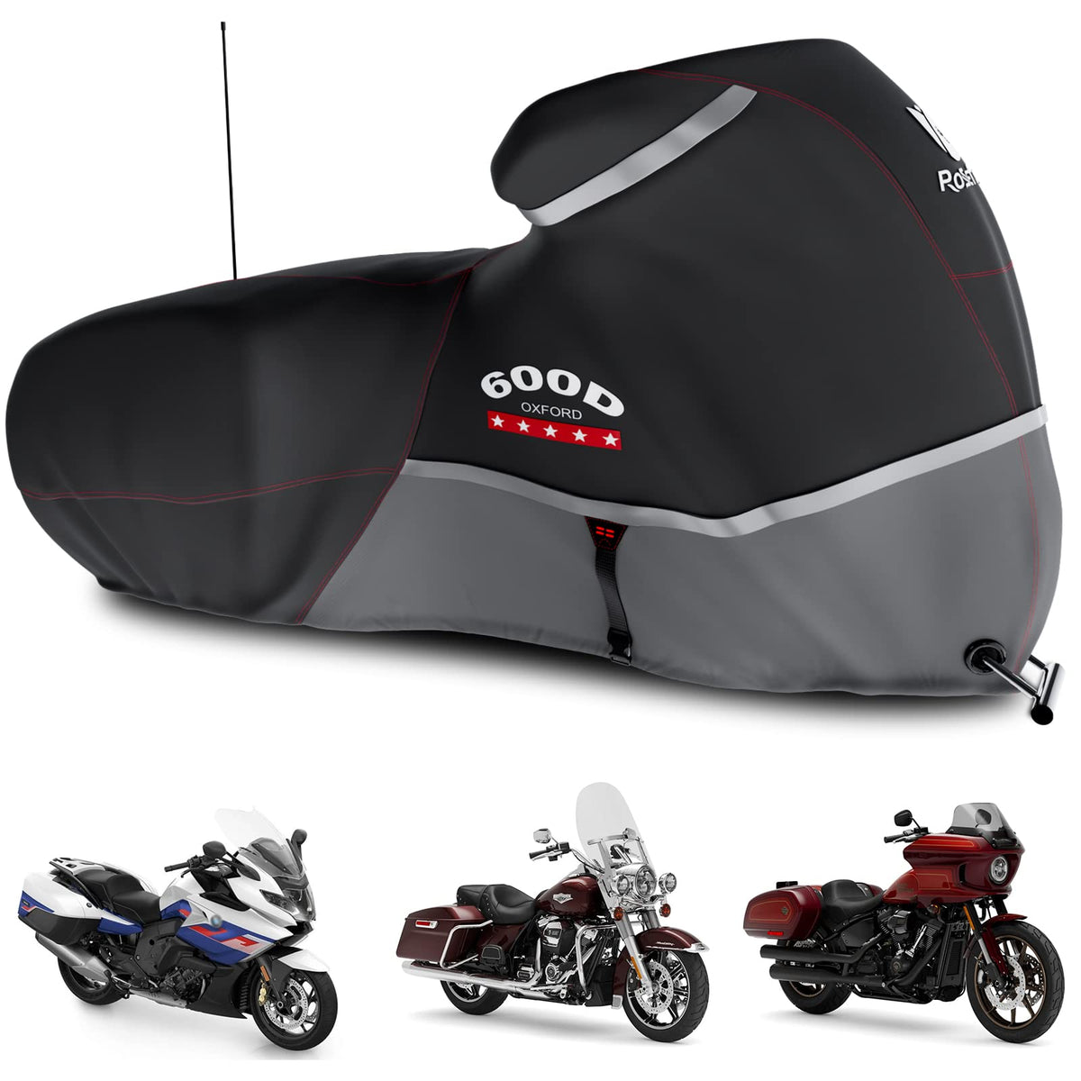 Rosefray front view on touring bike showing full coverage and protection