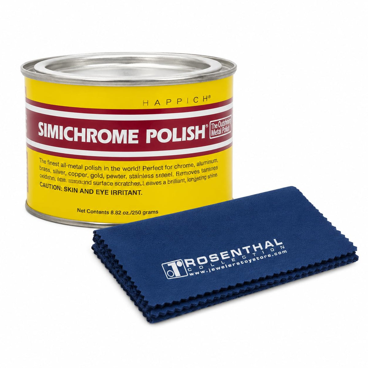 Rosenthal Collection can front label showing product and benefit of mirror finish