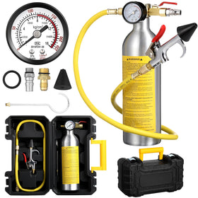 Rossesay canister front view showing durable aluminum body and valve for safe flushing