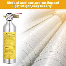 Rossesay canister in hand for size comparison highlighting portable, shop-ready design