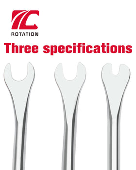 ROTATION layout showing long and short pry bars for reach options
